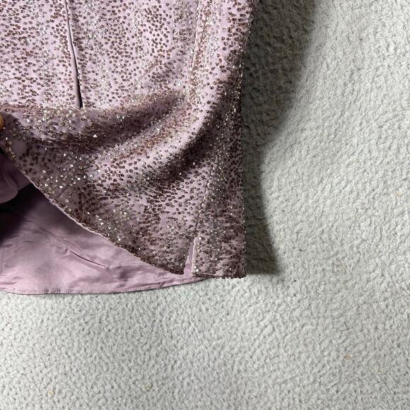 ZOLA EVENING Top Womens 10 Purple Lilac Sleeveless Sequin Top Wedding‎ Dressy - Picture 7 of 10